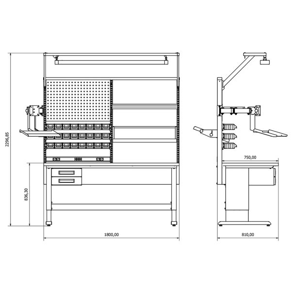 BD.36.11.02 Electrical Workstation (1800 mm Width)