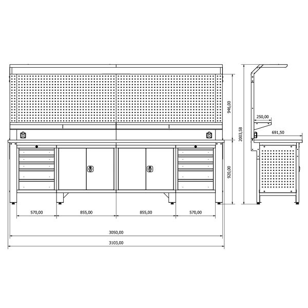 BD.36.15.75 Proline Workbench