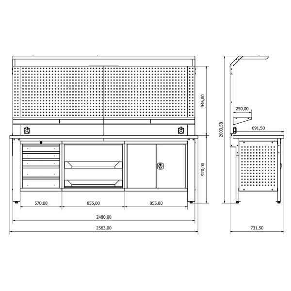 BD.36.15.75 Proline Workbench