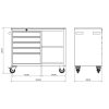 BD.36.44.68 5-Drawer Tool Cart